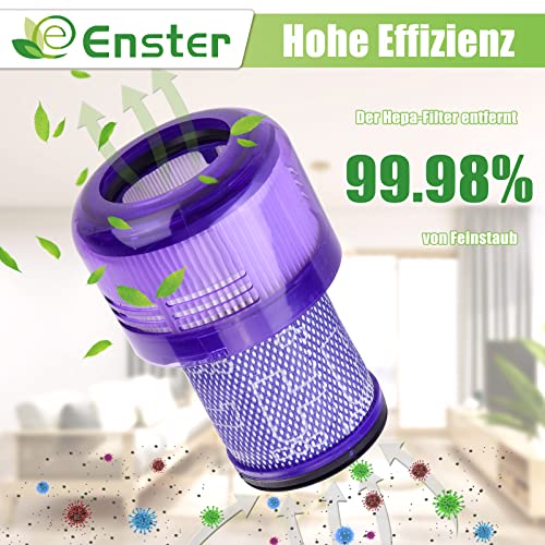 Hepa Filter für Dyson V12 Detect Slim Absolute Extra Waschbar 3 Stück V12 Filter Ersatzfilter Zubehör für Dyson Slim Staubsauger Ersetzen Sie # 971517-01