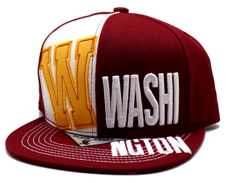 Washington New Basic Leader City W Block Burgundy Gold Era Snapback Hat Cap miniatura 2