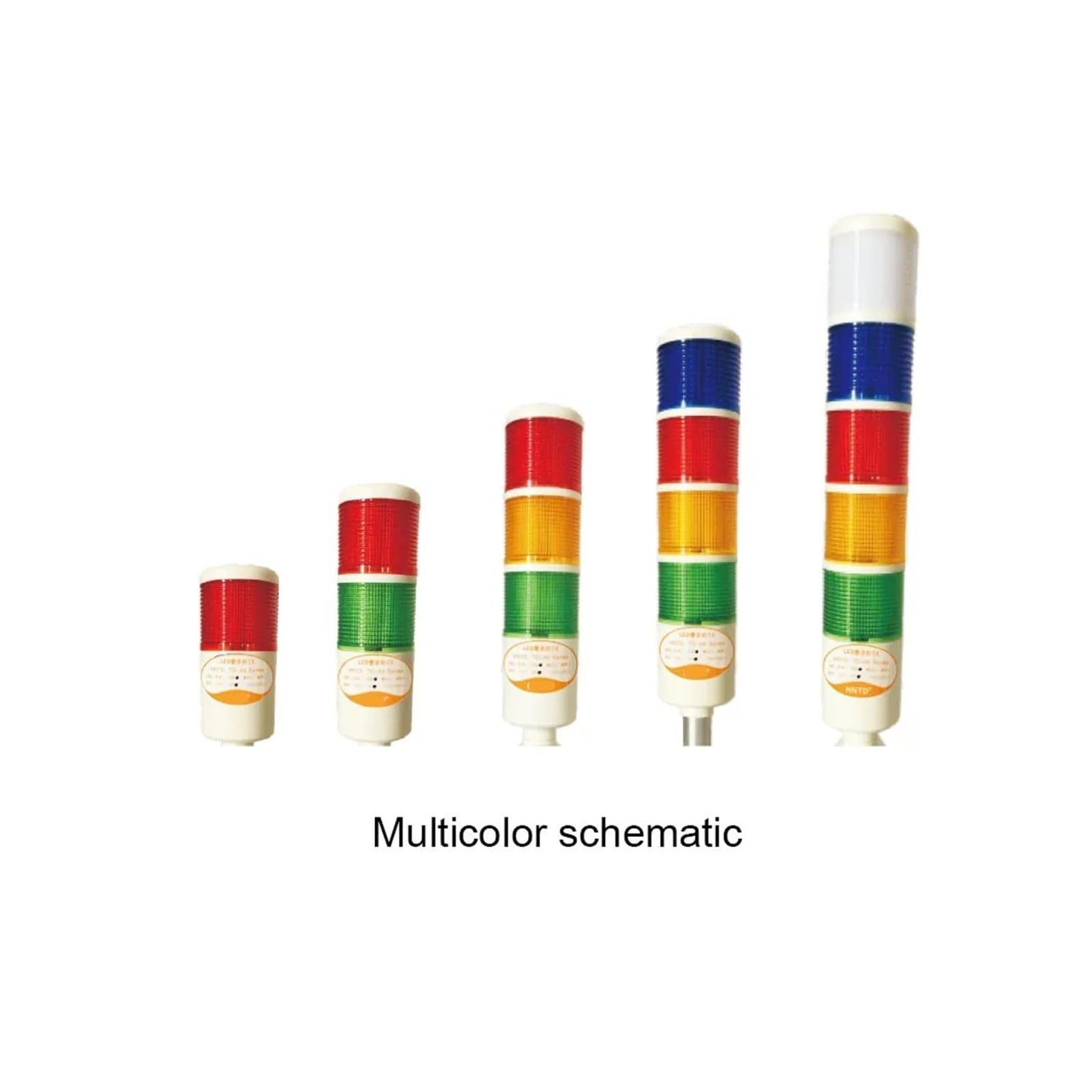 Luz Industrial de Torre Señal Lámpara de señal LED de 220 V CA, luz piloto indicadora, Advertencia de Funcionamiento de máquina CNC TD60(3LB220V)