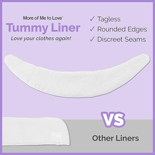 Miniatura 4 de More of Me To Love Forro original para el abdomen, grande, paquete de 6, color blanco