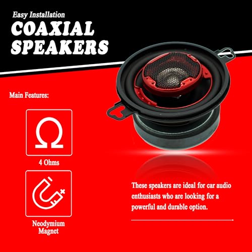 Mb Quart Xk2-108 3.5-Inch 140 Watt 2-Way Coaxial Speaker System For Superior Car Audio Performance thumb #4