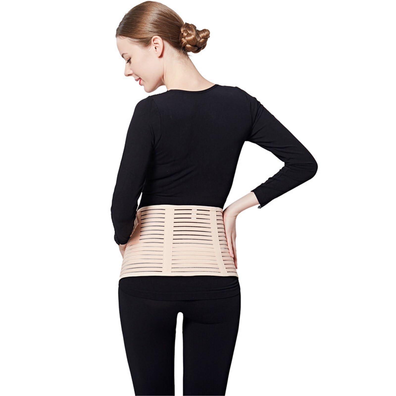 Pancera Gravidanza Sostegno alla maternità della cintura addominale | Supporto for la gravidanza con fascia for la pancia da donna for alleviare il mal di schiena(Black,XXL)