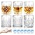 MATUFF Whiskey Rocks Glass, Mixed Set of 6 (3 Styles Crystal Bourbon Glasses, 6 Round Big Ice Ball Molds) 10 Oz Old Fashioned Glasses for Scotch Cocktail Rum Cognac Vodka Liquor, Unique Gifts for Men
