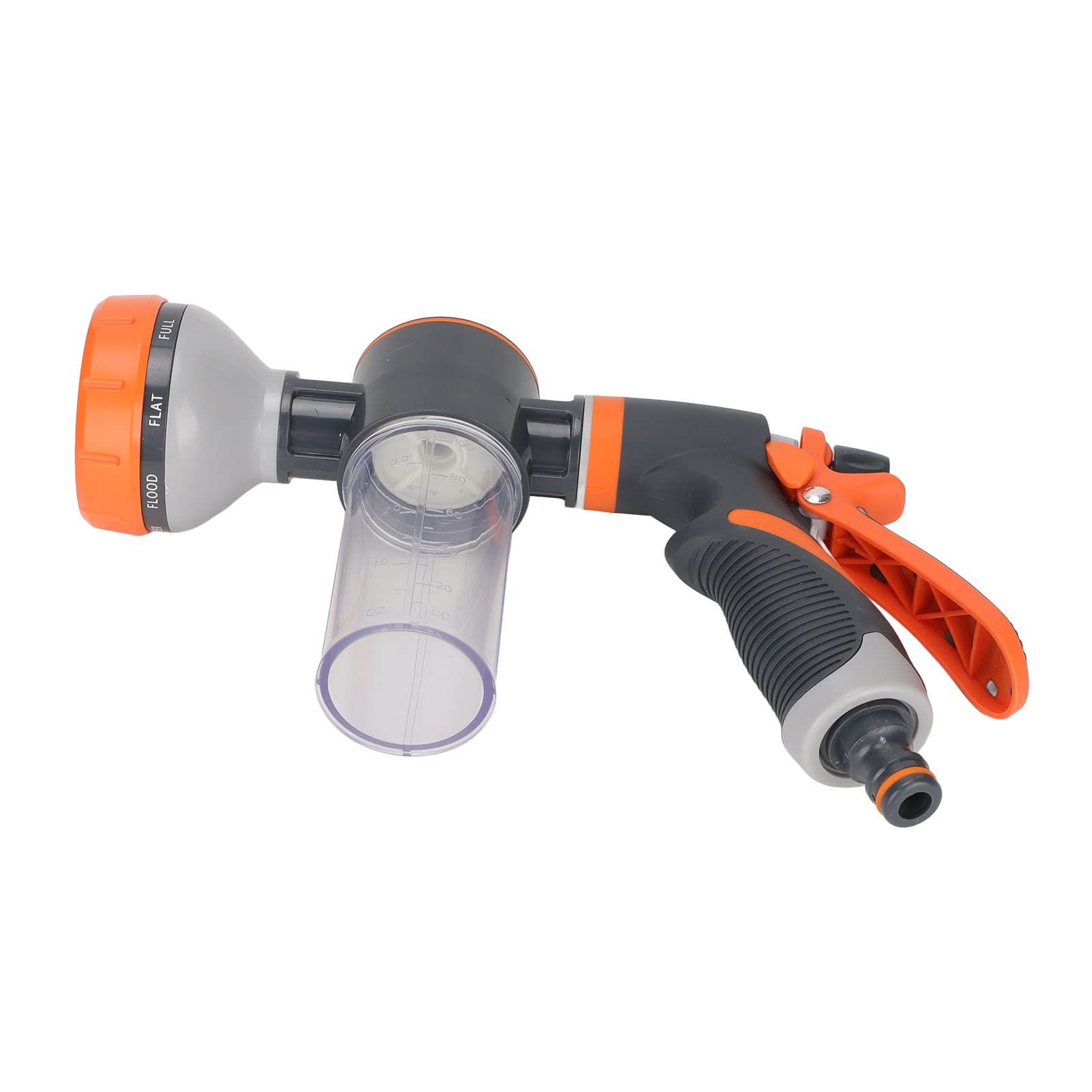 Slangmondstuk met zeepdispenser, 8 sproeimodi, multifunctioneel, tuinsproeier, voor het besproeien van het gazon, autowassen, huisdierbad