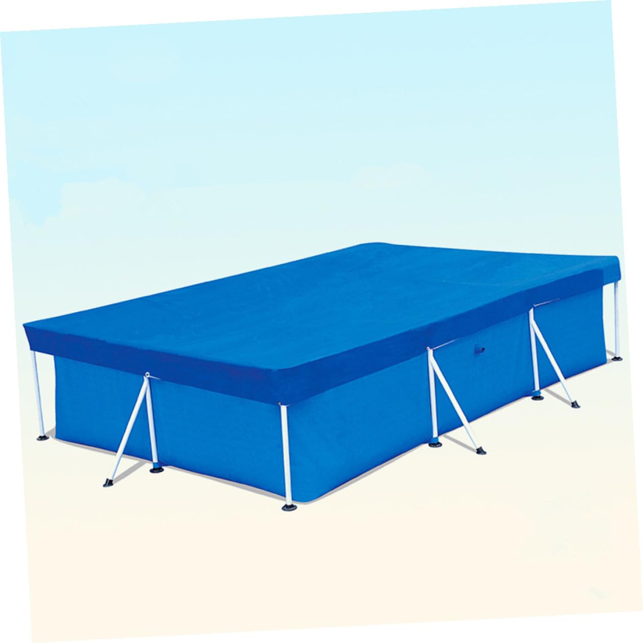 SHINEOFI Bâche de Protection pour Bassin PE Imperméable Antidérapante pour Bassins Tubulaires et Gonflables Couverture Pluie et Tapis Sol Bleu