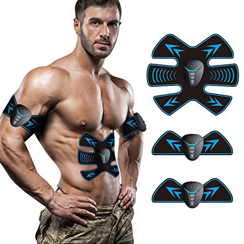 ALDOM Electrostimulateur Musculaire, EMS Ceinture Abdominale Electrostimulation ABS Stimulateur Musculaire pour Abdomen Bras Jambes Formation Corps
