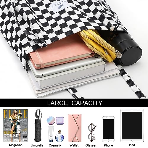 Image of Ayieyill Corduroy Tote Bag for Women Canvas Shoulder Cord Purse with Inner Pocket