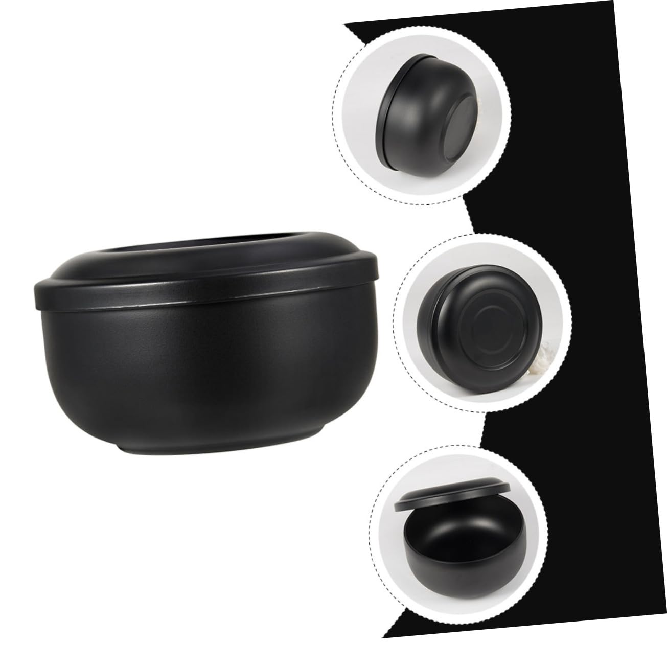 Ipetboom Simple Men Shaving Bowl Stainless Steel Bowl Home Use Shaving Container
