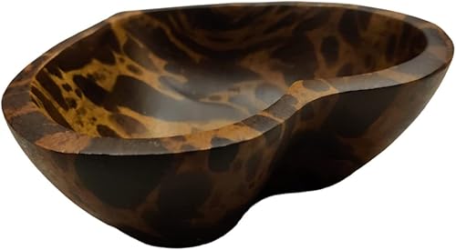 Miniatura 5 de Cuenco en forma de corazón de 6 pulgadas, cuenco funcional y coleccionable, cuenco de madera hecho a mano para servir nueces, postres, frutas o