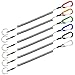 BXIO Pesca Cordini Multicolori, Cordoni Sicurezza Acciaio Inossidabile con Elevata Elasticità per Pinza Pesca, Pinze Pesca, Canottaggio, Kayak, Campeggio e All'aperto, 6 Pezzi