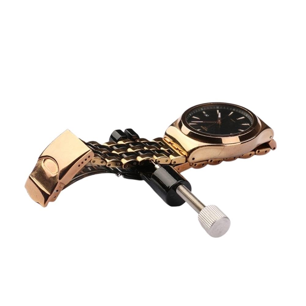 CHENJIAHAO Uhrenwerkzeug Uhr Stripper Metall Kleine Runde Strap Adjuster Metall Gauge Metall Meter Regler Uhr-Reparatur Tisch Reparatur Werkzeug Uhrmacherwerkzeug Set(30sets-02)