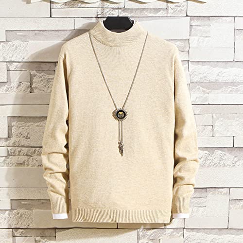 Mock Turtleneck for Men Autumn Winter Casual Soild Sweater Slim Fit Long Sleeve Knitted Pullovers Comfy Warm Jumper2
