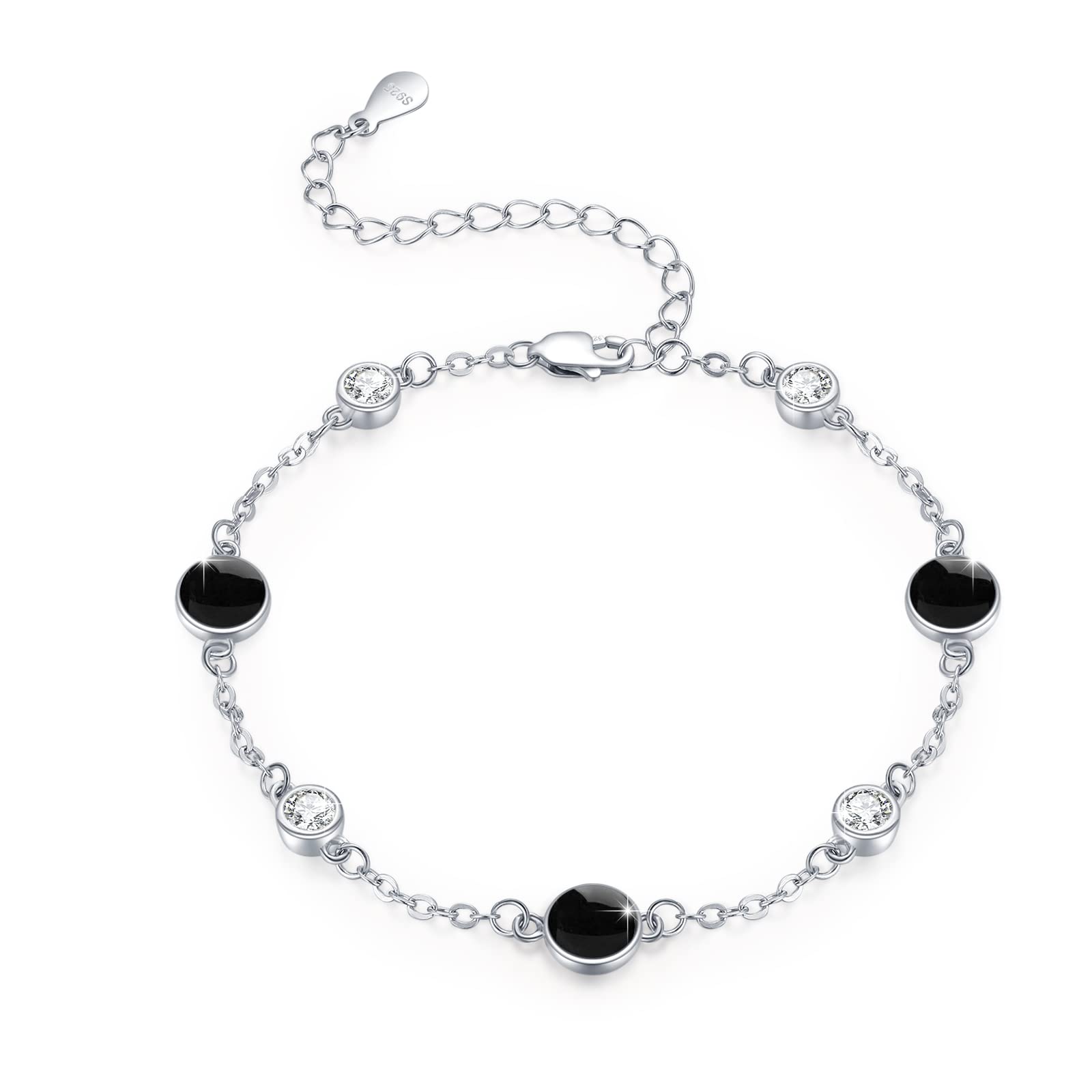 REDSUN Damen Armband 925 Sterling Silber Engelsflügel/Lebensbaum/Gänseblümchen/Delphin/Katzen/HerzSchmetterling/Keltisches Knoten Armband Verstellbar Armband 7+2 Zoll für Mädchen Freundin Ehefrau Mama