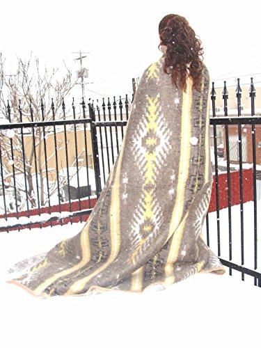 Sanyork #5 Assorted Brushed Alpaca Blend Recycled Wool Blanket Reversible Warm 78