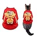 Christmas Dog Costume Sweater Christmas Dog Red Suit with Elk Bag Accessories Christmas Adjustable Cats Costume Clothes, Christmas Costume Cloth for Cats Dogs Animal Christmas Party Supplies, M Size