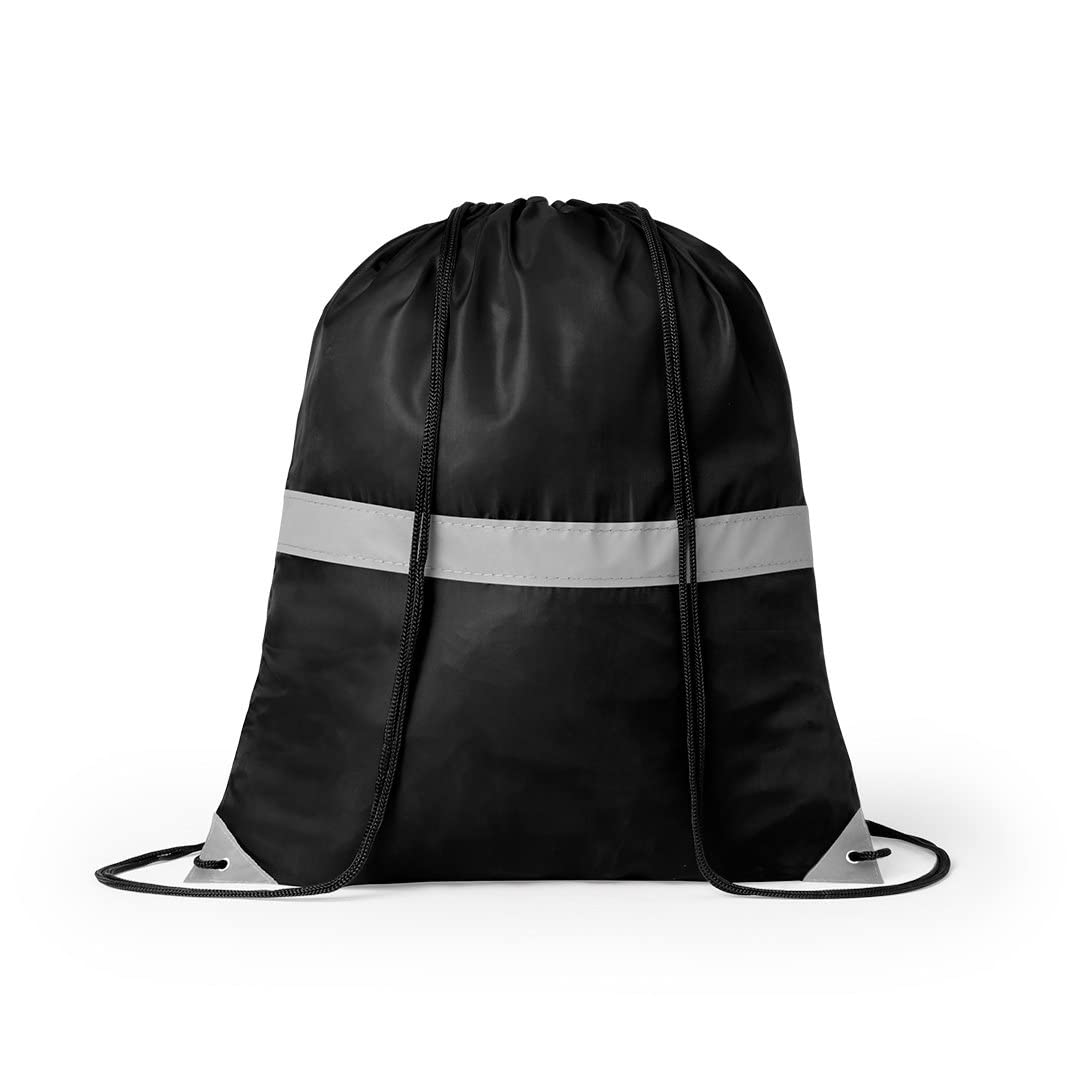 eBuyGB High Vis Drawstring Bag High Visibility Reflective Rucksack Casual Backpack Travel Unisex Sports Bag - Red (Pack of 5)