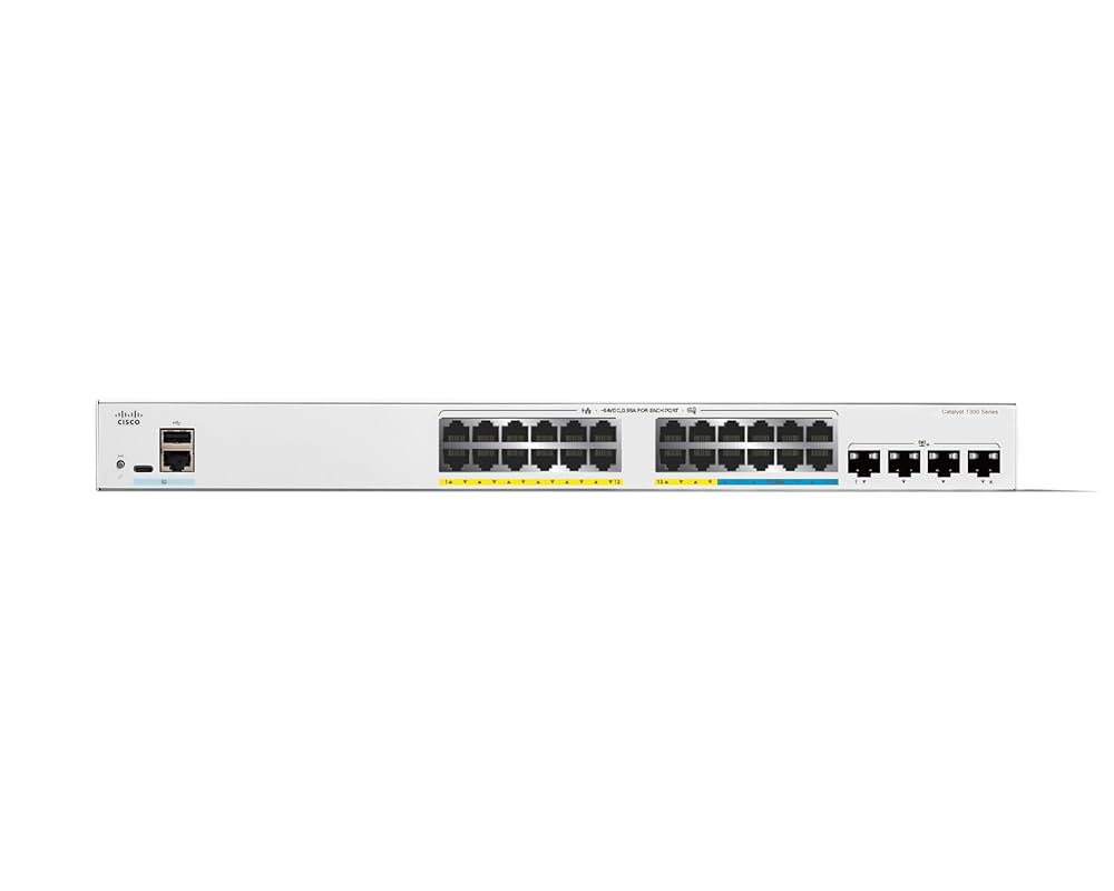 Amazon.com: Cisco Catalyst 1300-24MGP-4X Managed Switch, 16