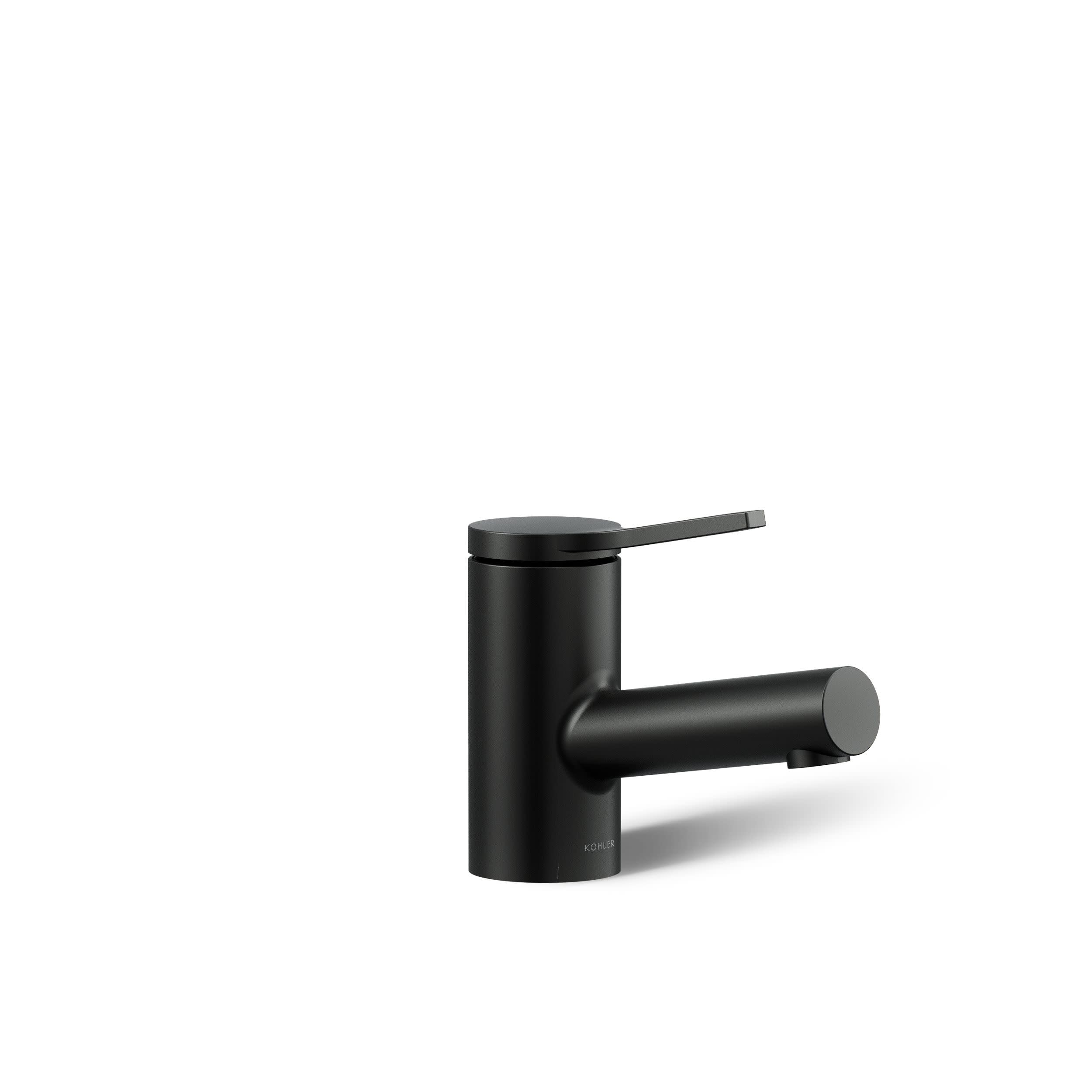 Robinet de lavabo moderne noir mat Kohler Elate pour salle de bain
