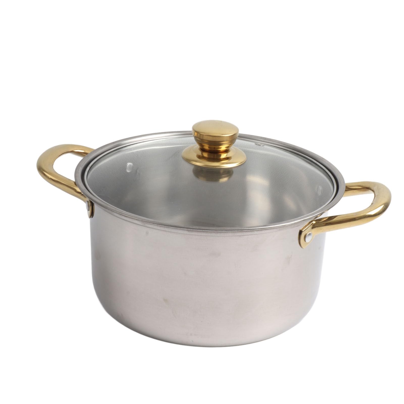 Hidyliu Juego de Utensilios de Cocina de Acero Inoxidable, Utensilios de Cocina Ergonómicos y Elegantes con Tapas de Vidrio para Cocinar Todos los Días en la, 5 Piezas