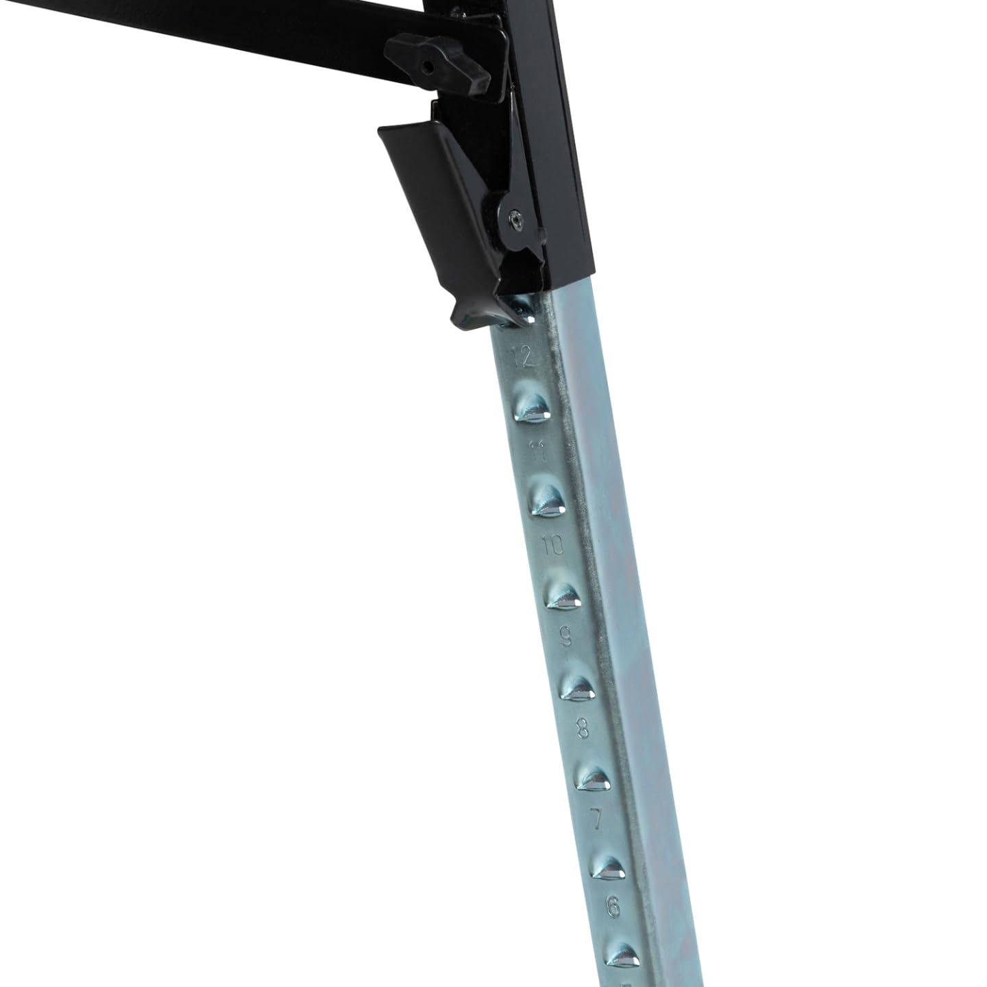IDMarket - Lot de 2 tréteaux télescopiques pliables large plateau antiglisse