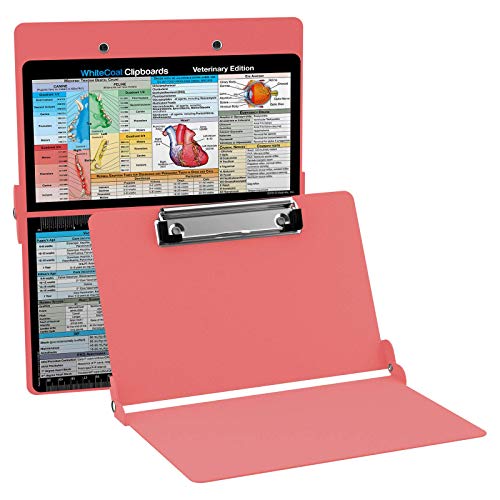 WhiteCoat Clipboard - Coral - Veterinary Medicine Edition