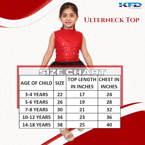 Image of Kaku Fancy Dresses Western Dance Top for Kids Halter Neck Top For Annual Function (ONLY TOP) - Skirt not included