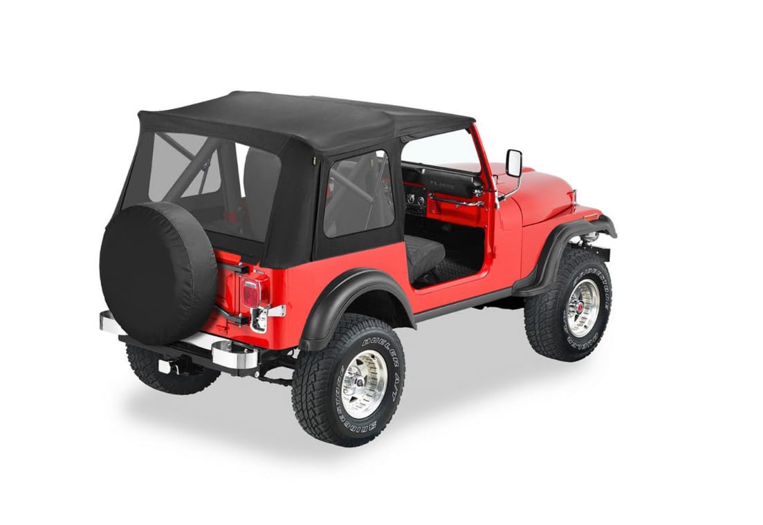 Supertop Classic - Jeep '76-86 CJ7 / '87-95 Wrangler YJ (Black Crush; Clear Windows)