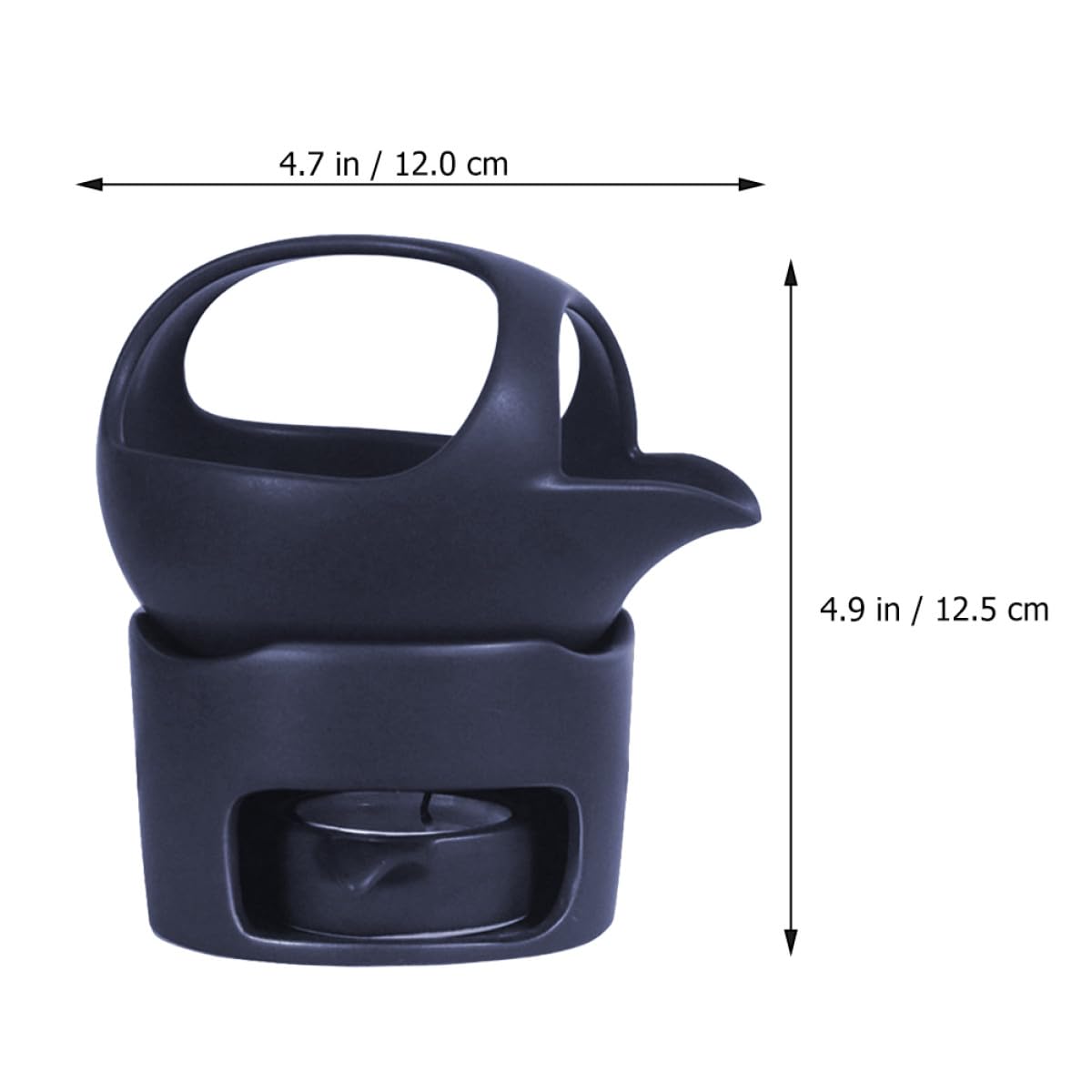 SUPVOX Infusionador de Té de Cerámica Marrón Reutilizable y Ligero Soporte para Velas, Adecuado para Preparar y Mantener el Té Caliente en Casa