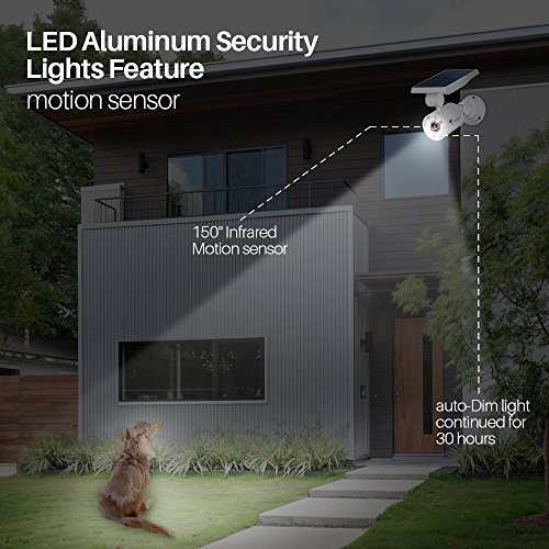 Solar Lights Outdoor Motion Sensor of 2, 9-Watt(130W Equ.) 1400-Lumen LED Spotlights , Solar Flood Security Lights for Garden Driveway Patio Yard Path Porch Deck, 100-Week 100% Free Replacement