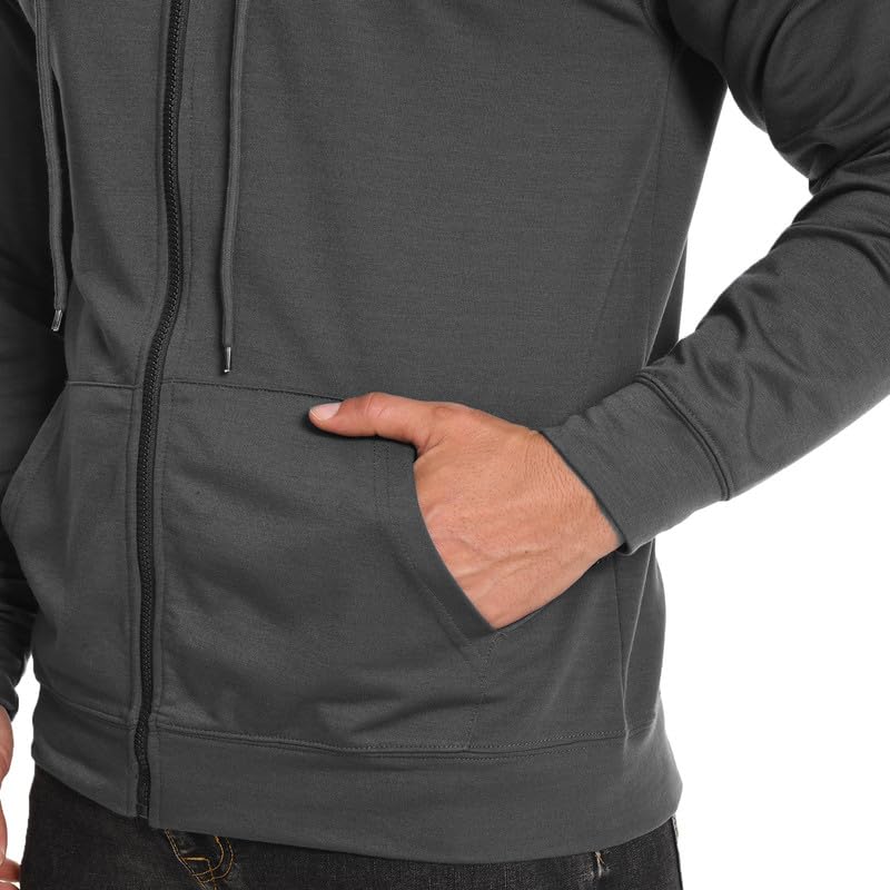 H HYFOL Men's Lightweight Full-Zip USA Flag Graphic Long Sleeve Hoodie American Patriotic Casual Sweatshirt4