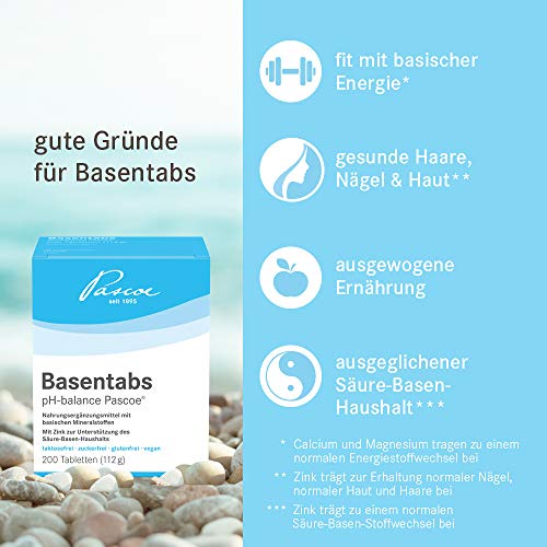 Basentabletten von Pascoe Naturmedizin für ein ausgewogenes Säure-Basen-Verhältnis