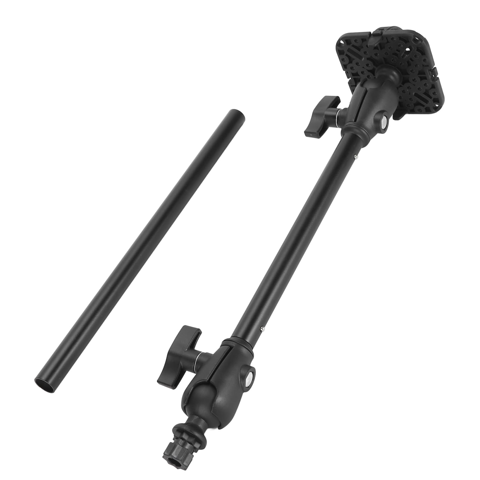 Fischfinder-Montagebasis, Universal Marine Dual 360° Rotation Kugelhalterung Fischfinder Halterung mit Langem Rohrarm, Elektronischer Fischfinder-Halter, Finder-Rack für Boot,