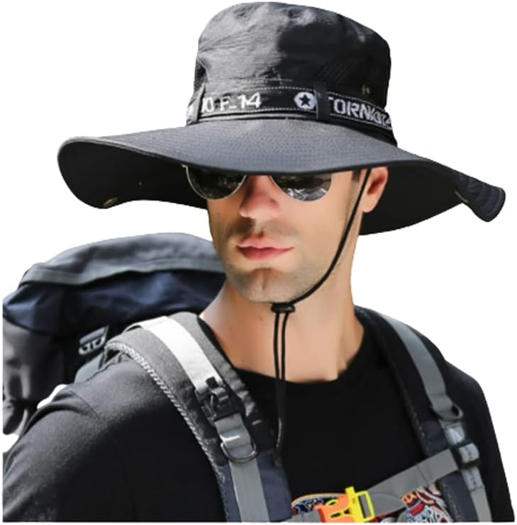 JMPOutdoor Fishing Hat Sun Protection Hat Mountaineering Hat Fisherman Hat Big Brim Hat Breathable Sun Protection Hat Foldable for Unisex (Pack of 01)