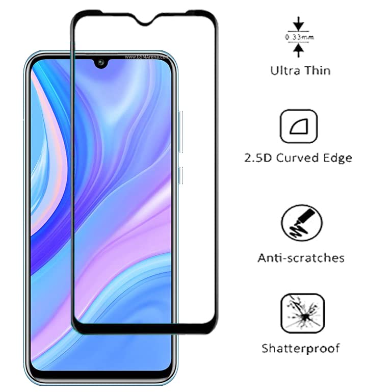 Image of Screen Protector for Huawei Honor Y8 Prime (Black) Tempered Glass Edge-to-Edge 6D Screen Guard With Installation Ki