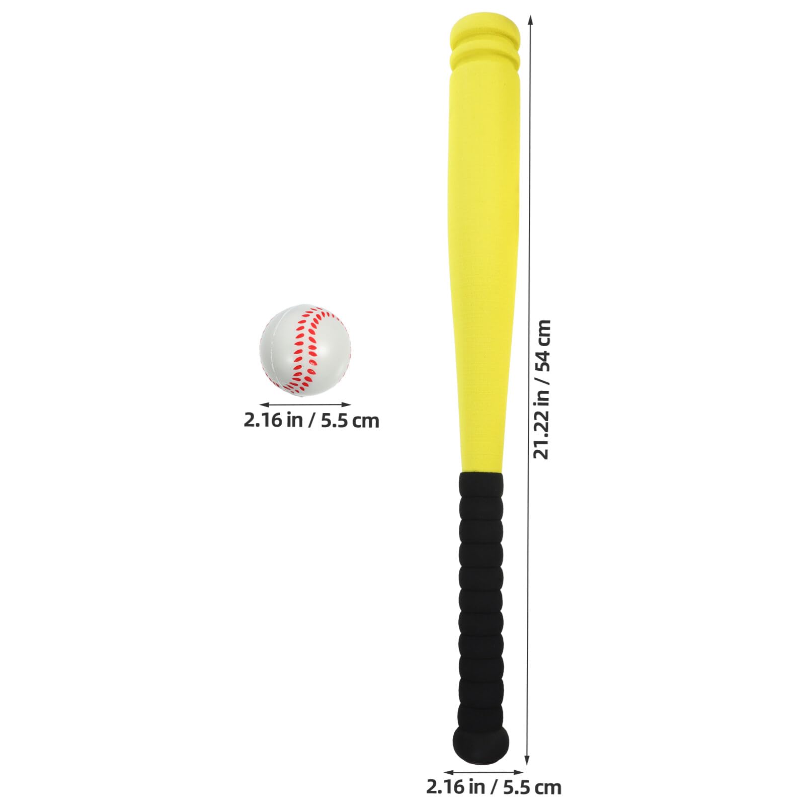 Batte de baseball pour enfants en mousse avec 4 balles de 53 cm - Batte de baseball de sécurité en plastique - Pour enfants, tout-petits, garçons et filles
