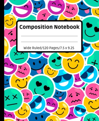 Composition Notebook Wide Ruled: Cute Composition Notebooks For Teen Girls adults for taking notes, doing homework or journaling , 7.5 x 9.25 inches , 120 pages