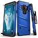 ZIZO Bolt Series Samsung Galaxy S9 Plus Case Military Grade Drop Tested with Tempered Glass Screen Protector Holster Blue Black