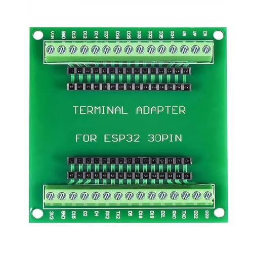 Lizusidtsy ESP32 Expansion Board 30Pin GPIO Breakout Board Compatible with 30 Pins ESP32 Development Board, Green, 500434985