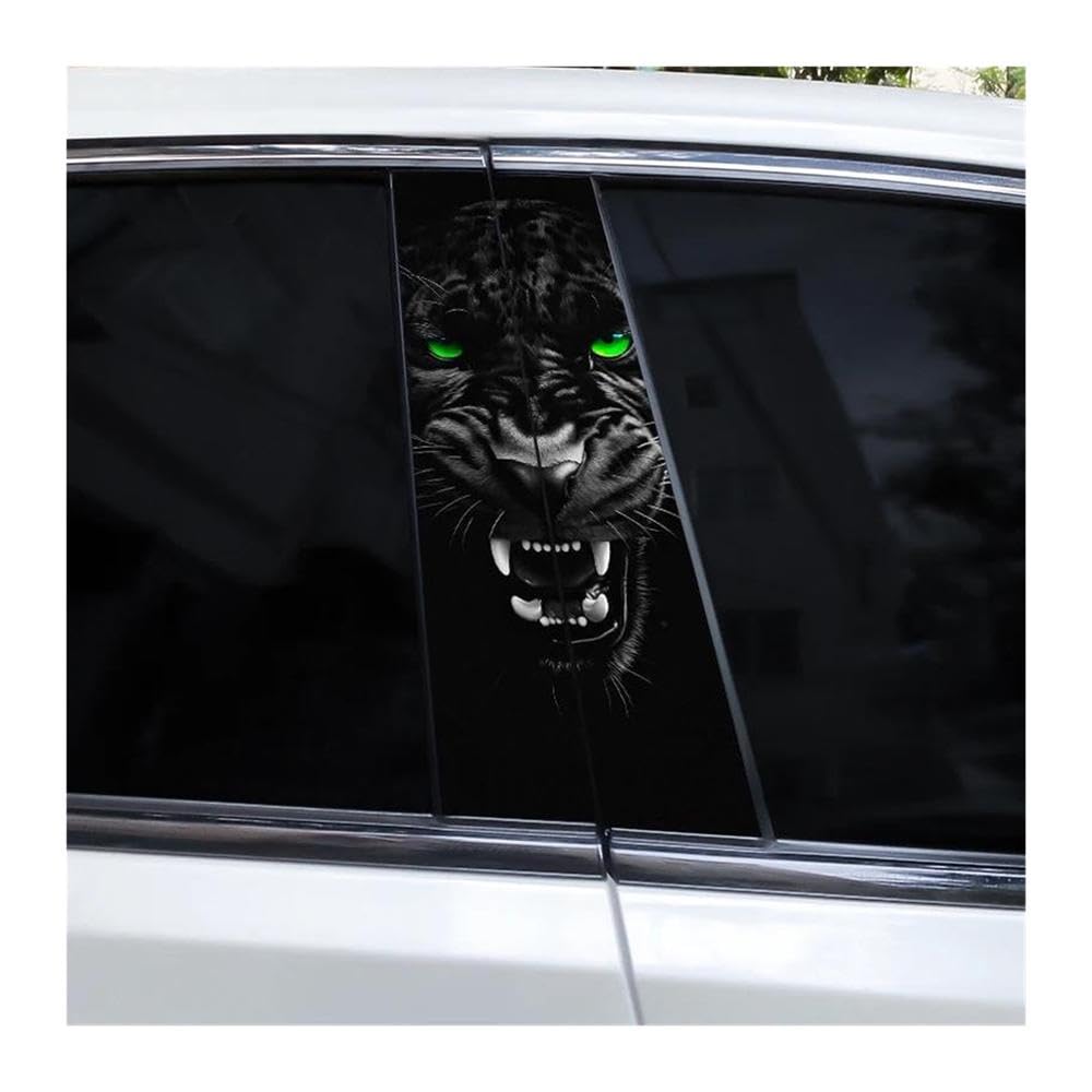 Body Parts 2pcs Animal Leopard Car B-Pillar Waterproof Decal(E)