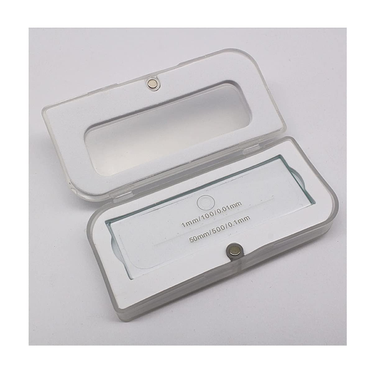 Kit de accesorios para microscopios Micrómetro de escenario de microscopio-100 x 0,01 mm 500 x 0,1 mm Regla de escala lineal deslizante de calibración- Micrómetro de escenario de regla horizontal for