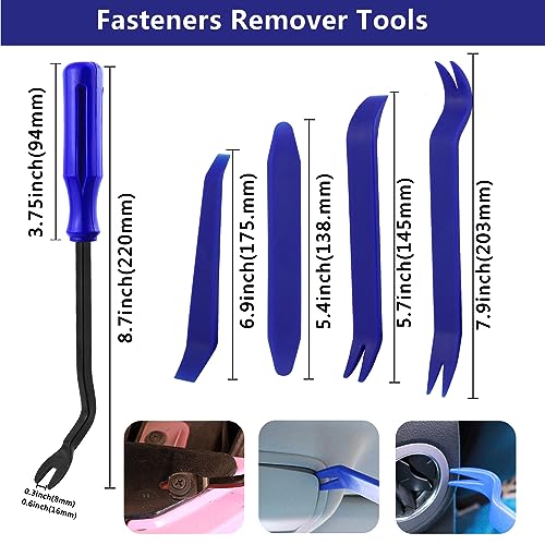 Image of Car Push Retainer Clips Plastic Rivets 910PCS Bumper Clips Door Panel Trim Clip 24 Most Popular Sizes Car Body Fasteners Kit with 15 Cable Ties Fastener Remover for GM Ford Toyota Honda Chrysler Acura