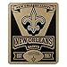 Officially Licensed NFL New Orleans Saints "Marque" Fleece Throw Blanket, Black, 50" x 60"