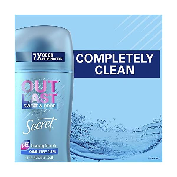 Secret Antiperspirant and Deodorant for Women, Outlast Clear Gel, Unscented, 3.4 Oz, Pack of 3 - Image 5