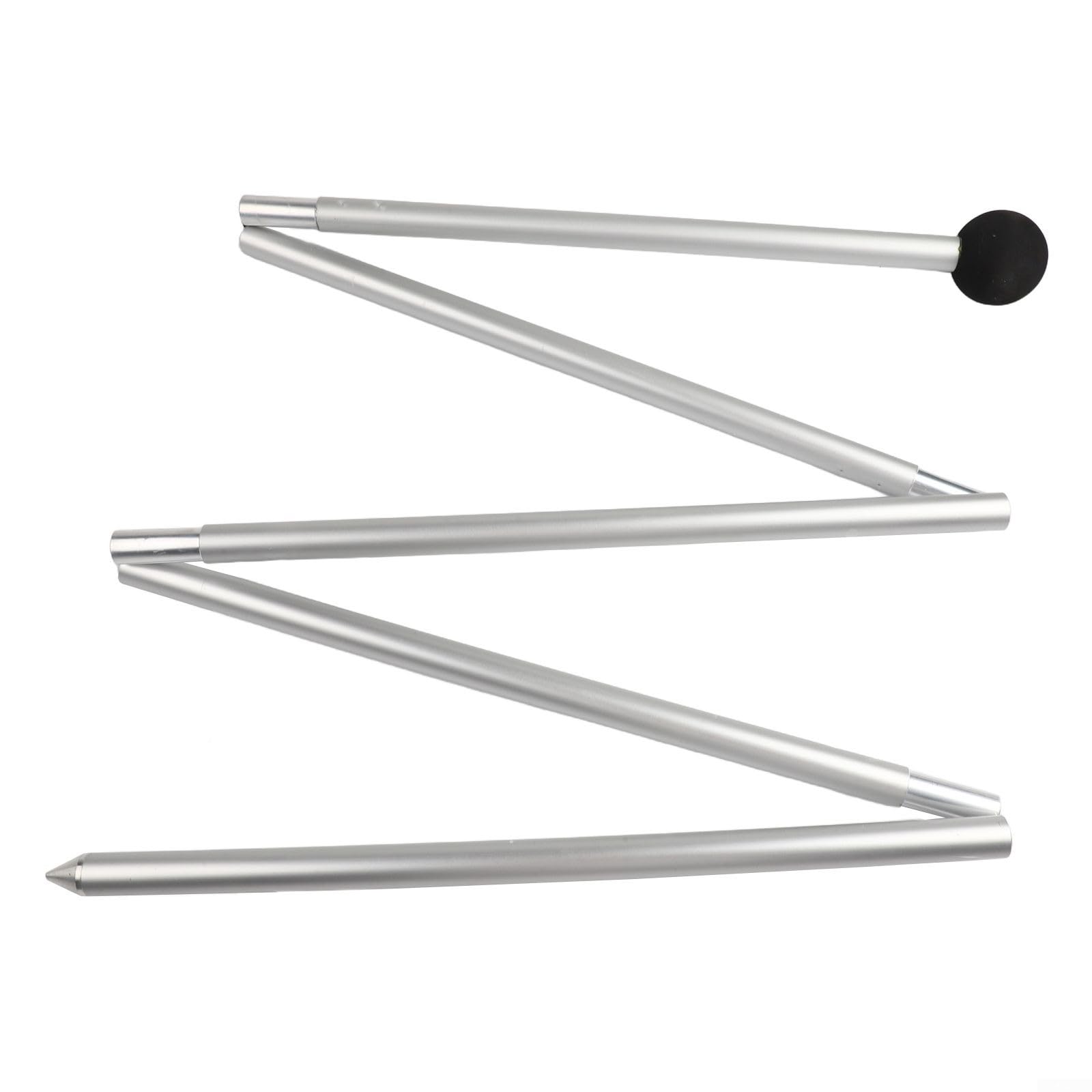 palo plegable para toldo de playa, soporte de lona de refugio de aluminio de 1,6 m a 2 m, portátil, antideslizante para acampada al aire libre, fiesta, senderismo, 1 pieza (3)