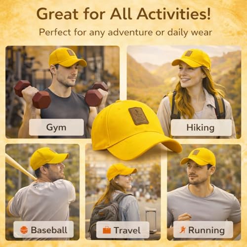 Image of Baseball Cap for Men Original Adjustable Unisex Cap, Mens Caps Stylish, All Sports Type Caps or Hats, Free Size, UV Protection, Sports Cap for Men's, Outdoor Casual Wear (Pack of 1)