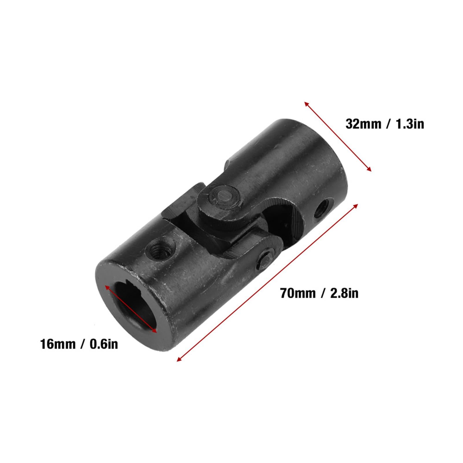 Conector de eje de metal premium de acoplamiento de unión universal para autos modelo y robots 16 mm 32 mm 70 mm
