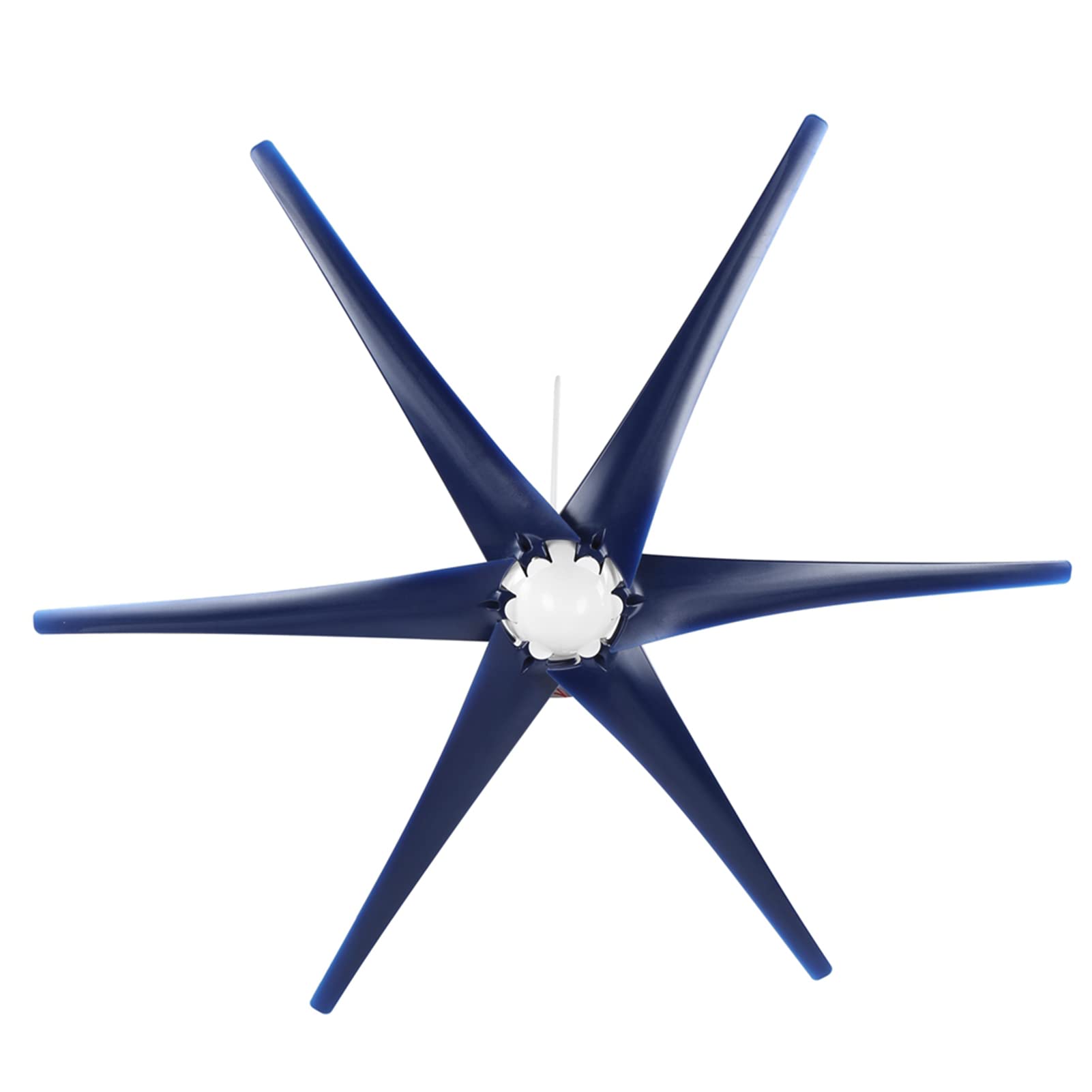 Mini generatore eolico 6 pale 200 W Alimentatori Alternatore trifase Generatore eolico portatile ad alta efficienza per campeggio all'aperto Uso domestico Lega di plastica Blu (24V)