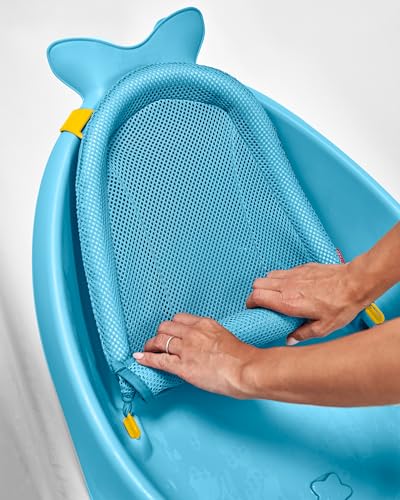 Image of Skip Hop Infant Bath Tub 3-Stage Grow With Baby Smart Sling MOBY Bathtub Blue Age 0+