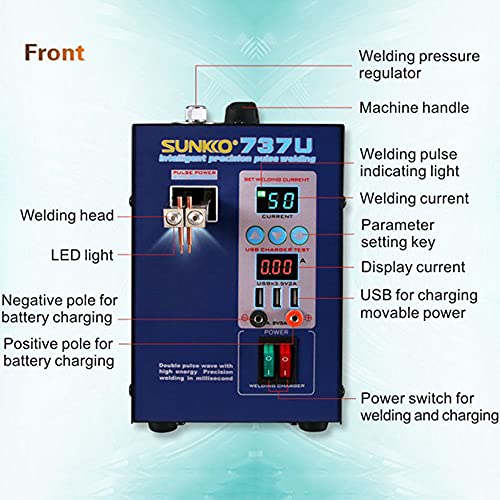 Soudeuse machine à double impulsion 737U avec soudage intelligent écran LED - 8