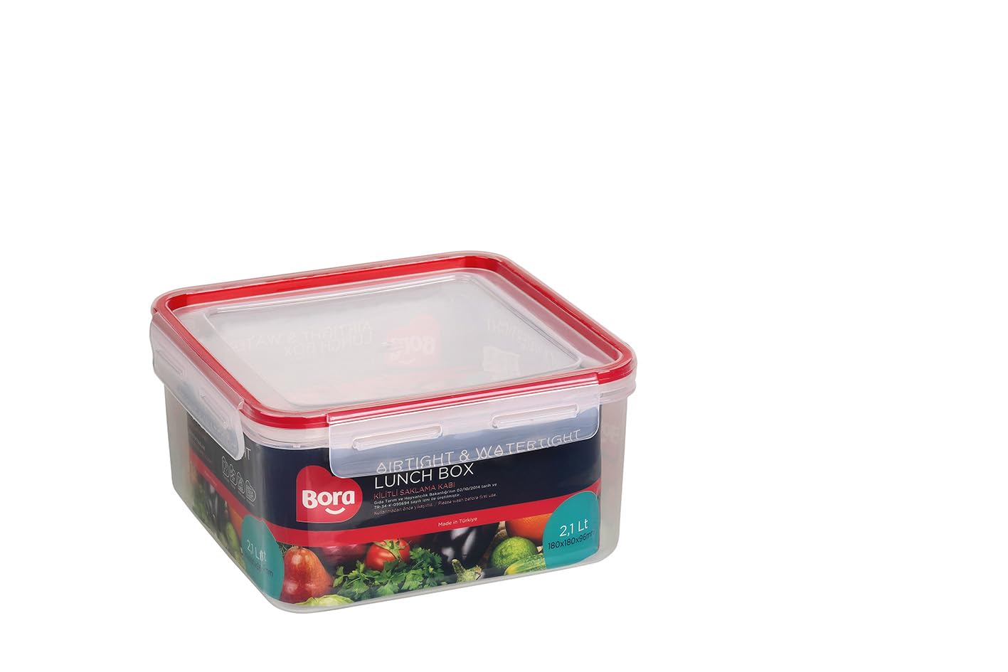 Click Kare Saklama Kabı - 2,1 lt